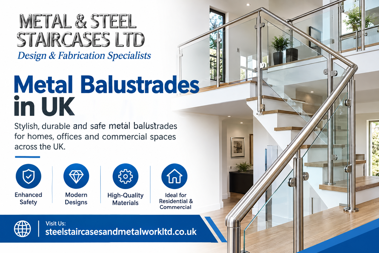 How Do Metal Balustrades in UK Improve Staircase Safety and Design?